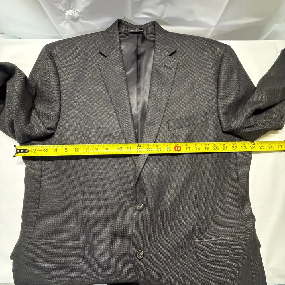 Chaps Men's Dark Charcoal Two-Button Sport‎ Coat